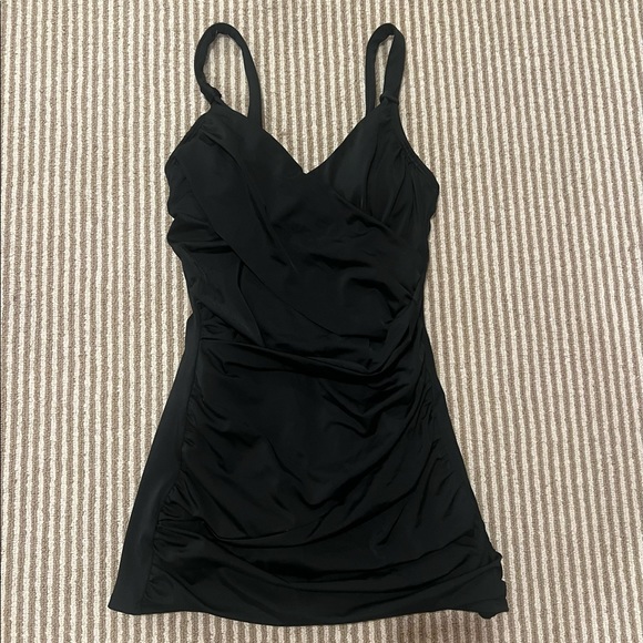 SPANX 2731 Draped Swim Dress Size 8 - Picture 2 of 5